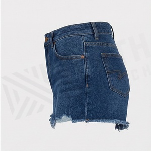 Nouveautés : Shorts en jean respirants pour femme, taille haute, délavés, style décontracté urbain, tendance été - Product Image 3