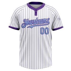 Maillot de softball uni à deux boutons, qualité supérieure, 100 % polyester respirant, manches courtes, vente en gros - Product Image 2