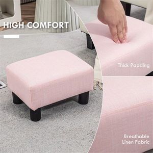 Poggiapiedi Moderno e Confortevole in Plastica e Tessuto per Soggiorno, Camera da Letto, Cucina, Hotel - Product Image 6