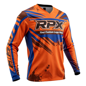Jersey de Motocross Personalizado de Manga Larga con Impresión por Sublimación, 100% Poliéster, Secado Rápido, para Carreras de Motociclismo, para Adultos - Product Image 2