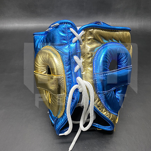 Protège-joues personnalisable de haute qualité « No Boxing No Life » en cuir de vachette avec poignées lacées et rembourrage épais à 4 couches pour l'entraînement - Product Image 3