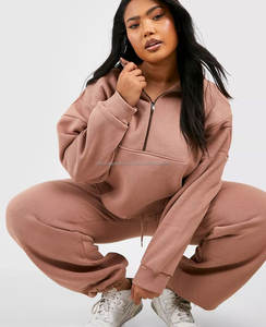 Sweat-shirt à col rond pour femme personnalisé avec broderie et impression en relief - Badge sur le devant 100% coton Sweat-shirt oversize streetwear - Product Image 3