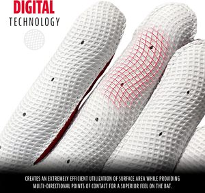 Gants de frappe pour jeunes unisexes - Digitek Camo Baseball Softball - Cuir de qualité supérieure antidérapant imperméable - Plusieurs tailles et couleurs - Product Image 2