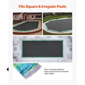 Couverture de piscine à double chambre de 8 pieds avec bandes réfléchissantes, 5 packs de sacs de plomb en PVC de 0,3 mm d'épaisseur, bobines de couverture de piscine réfléchissantes de 0,3 mm - Product Image 6