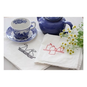 Trendy Geometric Best Quality 100% Organic Cotton GOTS Certified Cheap Custom Quick Dry Wholesale Price Golf <b>Kitchen</b> Dish Towels - Product Image 4