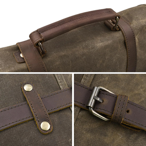 Leather Laptop Bag Durable Material With Modern Design Storage Perfect For Office Work Travel And Daily Carry Use - Product Image 6