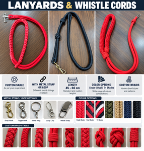 Cordons de sécurité en nylon robustes et durables pour sifflets, prêts à l'exportation en gros, conçus pour accueillir divers sifflets, personnalisables pour uniformes. - Product Image 5