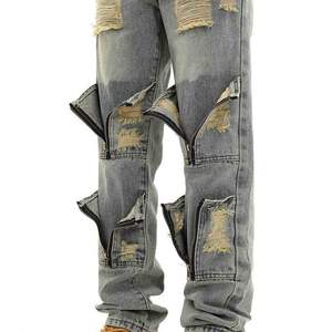 กางเกงยีนส์ผู้ชายไซส์ใหญ่ สไตล์ลำลอง เนื้อผ้านุ่มสบาย ทอแบบถัก  แฟชั่นทันสมัย  ได้รับความนิยมสูง - Product Image 6