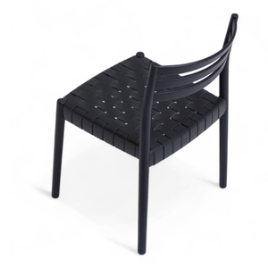 Silla de madera de estilo moderno con material de teca y asiento de cuerda para el hogar, oficina y conjunto de muebles para comedor y restaurante. - Product Image 2