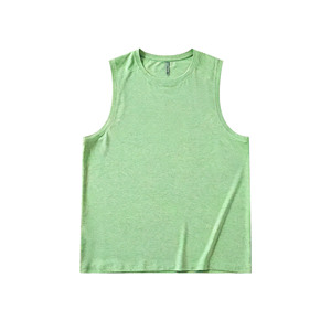 Camiseta sin mangas transpirable para hombre, 100% poliéster, de secado rápido, ropa deportiva de verano, chaleco de fitness sin mangas, logotipo personalizado OEM - Product Image 1