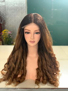 Top Selling 13x4" Frontal <b>Wig</b> with 100% Raw Silk Base Full Cuticle Best Quality 2025 Wholesale Price 100% Raw Human Hair <b>Wigs</b> - Product Image 3