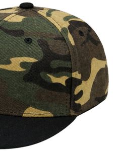 หมวกแก๊ปปีกแบนสีเขียวลายพรางและสีดำ ปรับขนาดได้ ผลิตจากผ้าฝ้าย เหมาะสำหรับทุกเพศ สไตล์สตรีทแวร์ แฟชั่นลำลอง ขายส่ง - Product Image 4