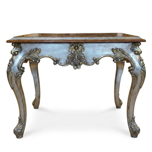 Traditional Rosewood <b>Coffee</b> <b>Table</b> with Carved Legs and Floral Design <b>Vintage</b> Living Room Furniture Handmade - Product Image 1
