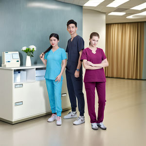MEILLEURE QUALITÉ stretch dégradé gommages uniforme ensemble style hôpital médical personnaliser gommage haut/pantalon avec logo-uniforme FMF en VN - Product Image 1