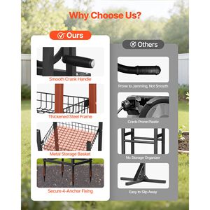 Heavy Duty Freestanding <b>Garden</b> <b>Hose</b> <b>Reel</b> Holds 125 Ft 5/8 Inch <b>Hose</b> <b>Wall</b> or Ground <b>Mount</b> with Detachable Stand - Product Image 5