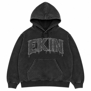 Sudadera con Capucha Personalizada Bordada, Lavada al Ácido, Estilo Desgastado, Corte Regular, Tejido Grueso, 100% Algodón, Transpirable, Unisex, Otoño - Product Image 1