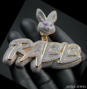 Colgante de lujo con diamante moissanita, plata de ley 925, chapado en oro rosa, estilo hip hop, para hombre y mujer, para fiestas, certificado GRA - Product Image 3