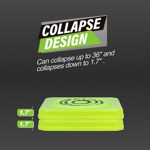 CITICITY 36" Lime Green Collapsible Pop-up Traffic Cones with Reflective Collar for Road Safety & Driving Practice - Product Image 3