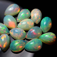 Vente en gros d'opale welo éthiopienne naturelle de qualité AAAA 4x6mm plus grand cabochon taille multi feu jouer en forme de poire chaleur pierres précieuses en vrac