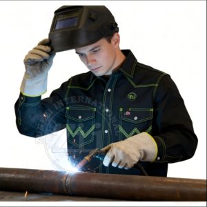 Chemise de soudeur FR légère, triple couture, coupe décontractée, résistante au feu, séchage rapide, ignifuge NFPA - Product Image 5