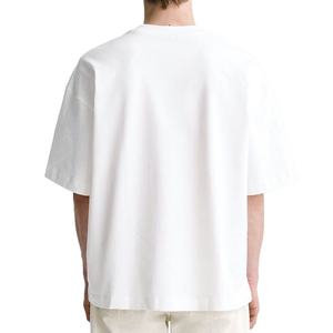 Wholesale <b>Men</b> Oversized Navy <b>Blue</b> T-Shirt Short Sleeve Crew Neck Cotton Casual Streetwear Top Quality Chest Logo <b>Men</b> Summer Tee - Product Image 5