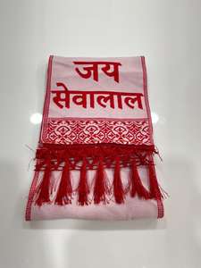 Châles en coton imprimés religieux personnalisés pour les cérémonies du temple, châle imprimé numériquement avec mantras spirituels, vente en gros - Product Image 4