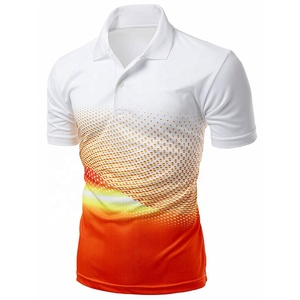 2025 hommes affaires décontracté à manches courtes Polo nouveau numérique imprimé hommes décontracté sport coton Polo-shirt 3D - Product Image 1