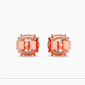 Boucles d'oreilles clous en diamant de laboratoire taille brillant, or massif 14 carats, pour femme, tendance, certifiées IGI, 3,196 g, cadeaux de mariage, bijoux uniques - Product Image 5