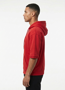 T-shirt à manches courtes pour homme, style muscle, avec capuche, pour l'entraînement, le fitness et la gym, coupe décontractée, hauts à capuche pour hommes - Product Image 2
