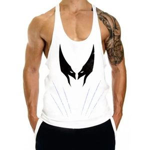 เสื้อกล้ามยิมฤดูร้อนสำหรับผู้ชาย เสื้อกั๊กผ้าฝ้ายระบายอากาศได้ดี พิมพ์ลายวูล์ฟเวอรีน เสื้อแขนกุดสำหรับเพาะกายชาย เสื้อผ้าออกกำลังกาย - Product Image 1