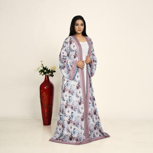 Abaya Suelta de Chifón Sólido para Mujer, Estilo Shrug, Abierta por Delante, Manga Larga Árabe, Atuendo Islámico Modesto para Oración, Ropa para Ramadán y Eid - Product Image 2