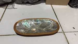 Indonesian's Best Seller Eco-Friendly Anti-Slip Modern Luxury Wood Soap Dish <b>Abalone</b> <b>Shell</b> Inlay Durable Design Electricity-Free - Product Image 4