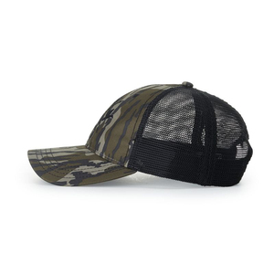 Gorra de camionero con estampado de camuflaje de tigre al por mayor, 100% algodón, malla transpirable, a la moda, para exteriores, con parche y cierre snapback para tu marca. - Product Image 3