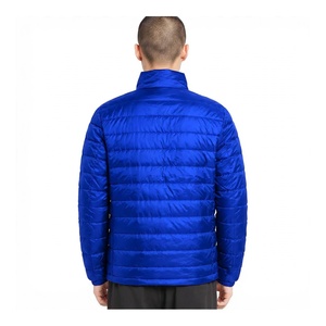 <b>Men</b> Winter Light Down <b>Jacket</b> <b>Royal</b> <b>Blue</b> Puffer Coat Warm Casual Outerwear Zip Up Stand Collar Windproof Water Resistant Apparel - Product Image 2