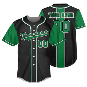 Camiseta de béisbol y softbol personalizable para hombre y mujer, 100% poliéster, transpirable, corta, personalizada con nombre y número del equipo, ropa deportiva - Product Image 1