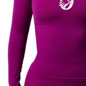 Camiseta Deportiva de Compresión de Manga Larga para Mujer, Color Morado, para Yoga, Ejercicio, Fitness, Secado Rápido, Elástica, Ropa Deportiva - Product Image 5