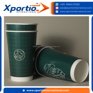 แก้วกระดาษสองชั้นแบบใหม่ ขนาด 16 ออนซ์ ความจุ 480 มล. แก้วกาแฟ ป้องกันความร้อน มาตรฐานสำหรับอาหาร บรรจุภัณฑ์แบบขายส่ง สำหรับร้านกาแฟ - Product Image 5