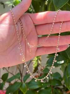 สร้อยคอเพชรแบบห้อย 14K 18K ทองคำแท้ทรงกลมประดับเพชรแล็บโกรว์ แบบโซลิแทร์ ขนาด 3 มม. พร้อมสายโซ่ลูกปัด 15-17 นิ้ว สำหรับใส่ซ้อนกัน - Product Image 4