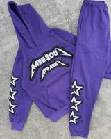 Conjunto Deportivo Personalizado para Hombre con Estampado de Telaraña, Sudadera con Capucha y Pantalones Deportivos