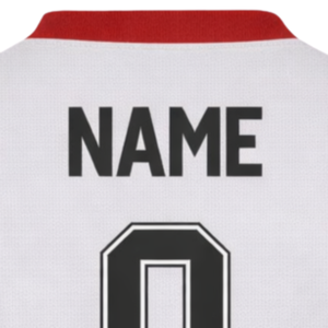 Maillot de baseball rouge personnalisé avec boutons et détails rayés, numéro de joueur et couleurs d'équipe personnalisables pour vêtements de sport masculins - Product Image 6