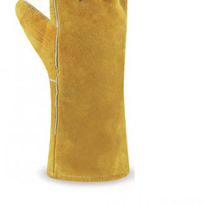 Guantes de soldadura de piel de cabra de grano completo de alta calidad, resistentes al calor, guantes de cuero para soldadura TIG para trabajadores soldadores. - Product Image 2