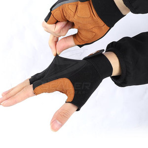 Guantes de Ciclismo Profesionales de Medio Dedo, Hechos de Cuero/Neopreno, Antideslizantes, que Absorben la Humedad, Ajuste Cómodo para Ciclismo - Product Image 3