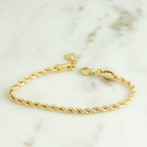 Wholesale Custom Ladies Bracelet 3mm Gold Rope Chain Dainty Minimalist <b>Gift</b> <b>For</b> <b>Her</b> Chain Bracelet At Factory Price - Product Image 3