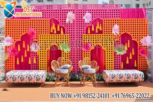 Cadres de toile de fond découpés au laser de style moghol élégant pour la décoration de scène, panneaux de toile de fond métalliques de style Jali moderne pour scène de mariage Nikkah – En promotion - Product Image 5