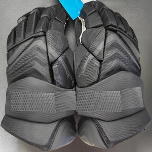 Gants de hockey sur glace, doigts entiers, bleu marine, polyester, fermeture auto-agrippante, unisexe, toutes saisons, évacuation de l'humidité, respirants - Product Image 2