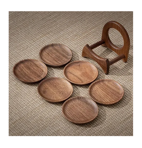 Wood Coaster Antique-Style Engraved Logo Premium Wooden Coasters Wholesale Customized Rectangular Coaster - Product Image 3