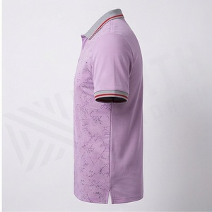 Polo imprimé pour homme, manches courtes, en coton tricoté, décontracté, respirant - Product Image 3