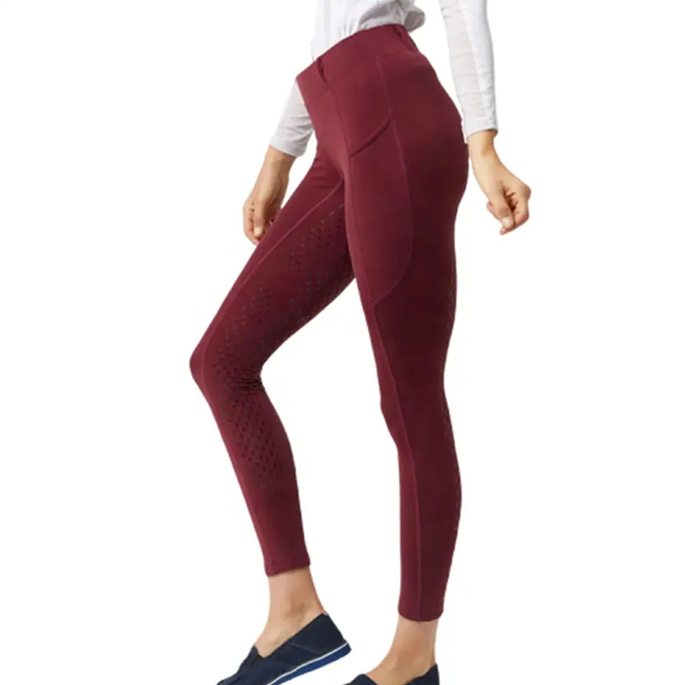 High Waist Full Length Yoga Leggings With Contrast Stitch Pattern Spandex Nylon Four-Way Stretch Pants GLOBEL