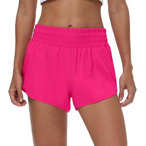 Short de course pour femmes, 100% polyester, respirant, écologique, séchage rapide, taille mi-haute, léger, vêtements de fitness pour femmes - Product Image 6