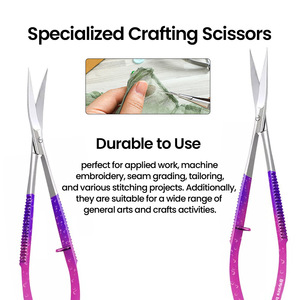 Professional Wholesale Manicure Spring <b>Scissors</b> Multi Function Curved & Straight Blade brow Trimmer <b>Scissor</b> by Bahasa Pro - Product Image 4